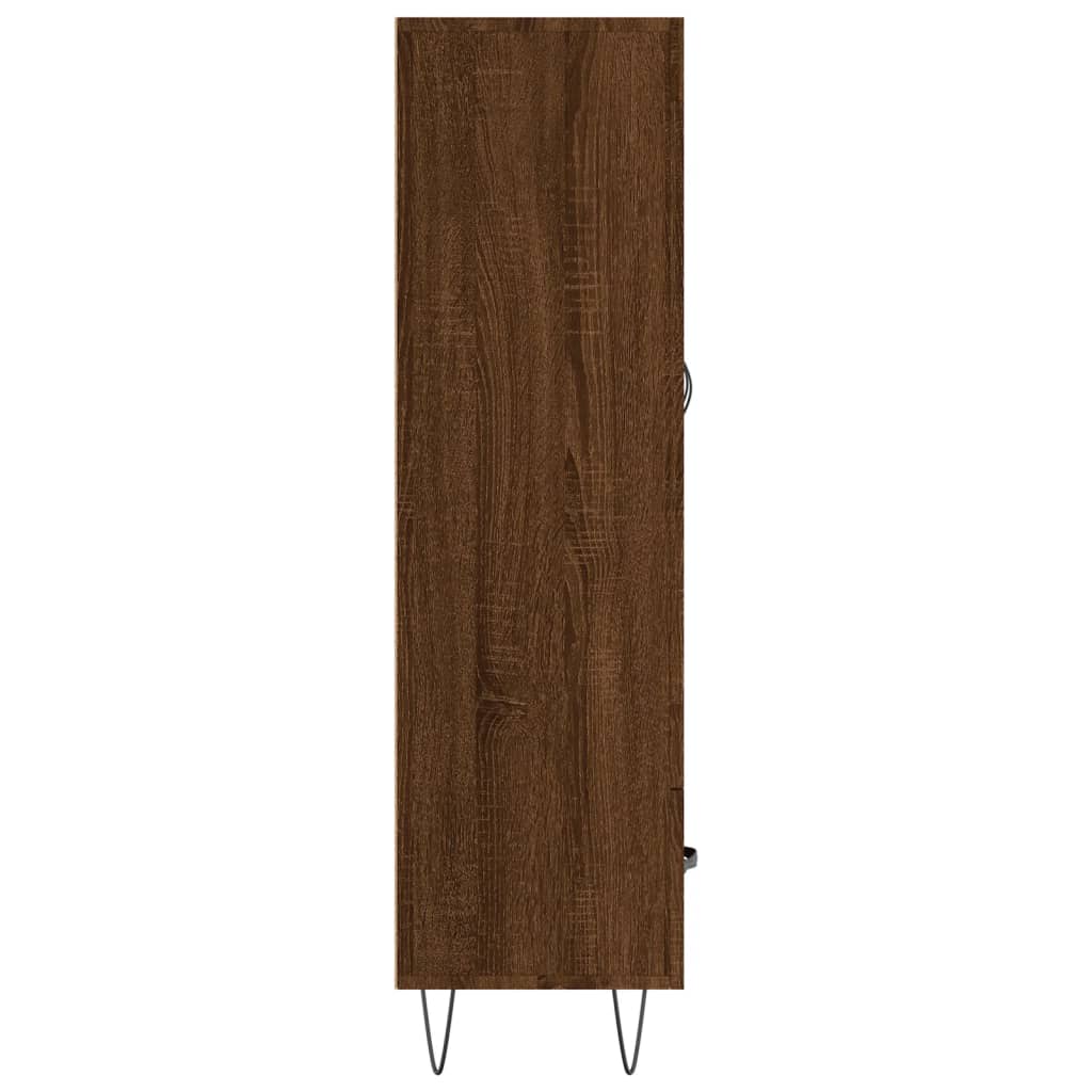 Modern Wooden Highboard Storage Cabinet Unit With Lower Drawer & 2 Doors Wood