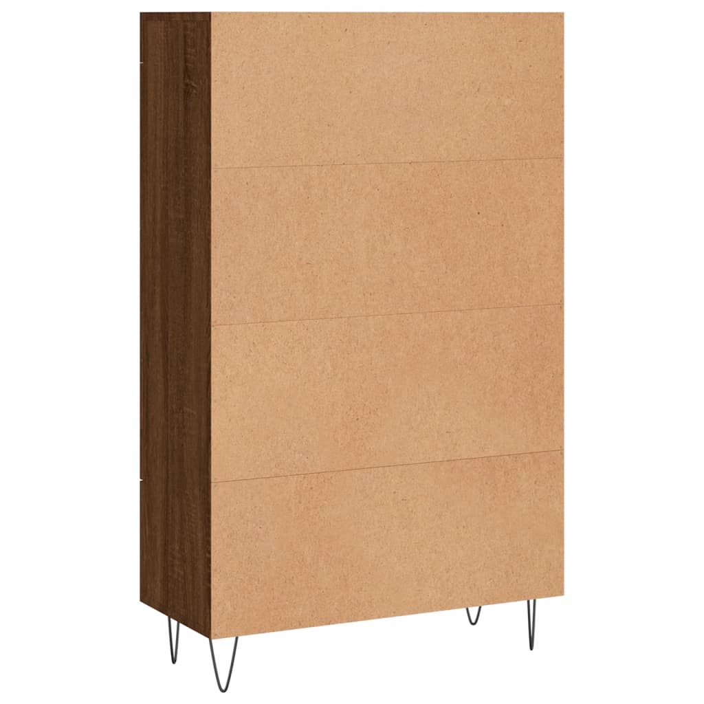 Modern Wooden Highboard Storage Cabinet Unit With Lower Drawer & 2 Doors Wood