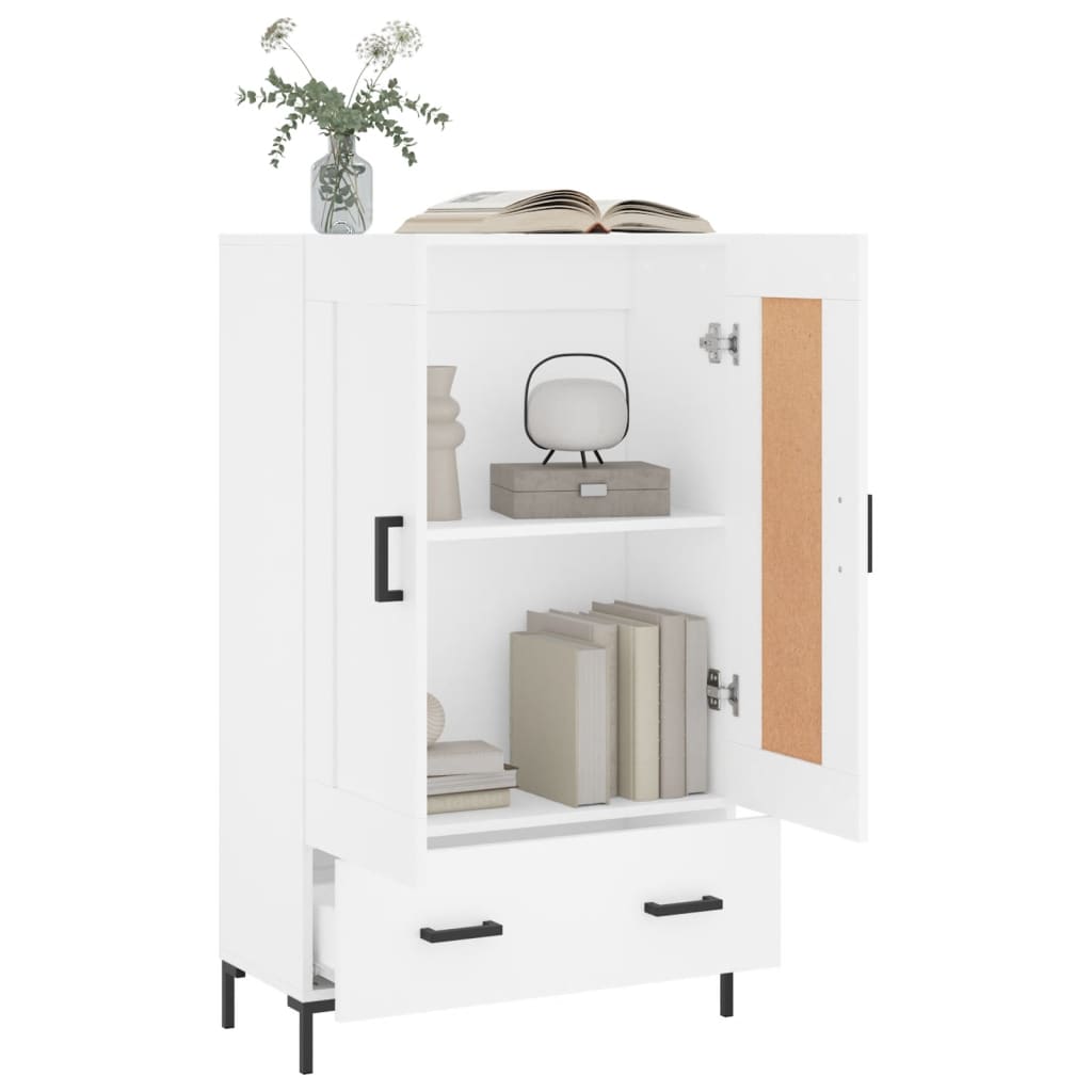 Highboard White 69.5x31x115 cm Engineered Wood