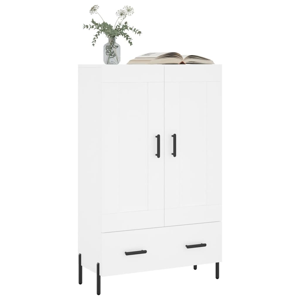 Highboard White 69.5x31x115 cm Engineered Wood