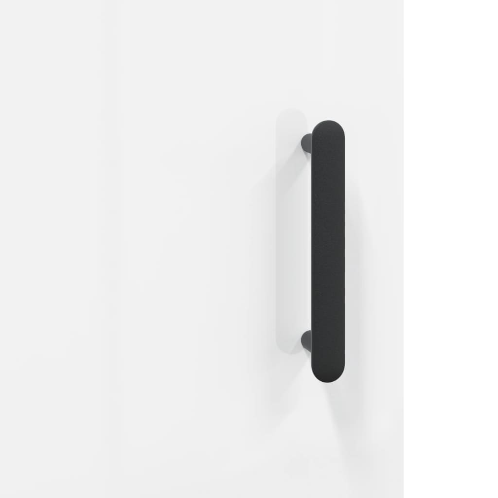 Highboard High Gloss White 69.5x31x115 cm Engineered Wood
