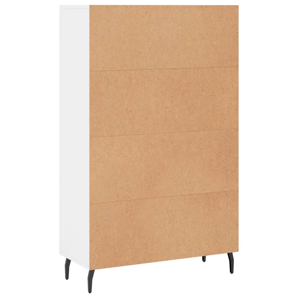 Highboard White 69.5x31x115 cm Engineered Wood