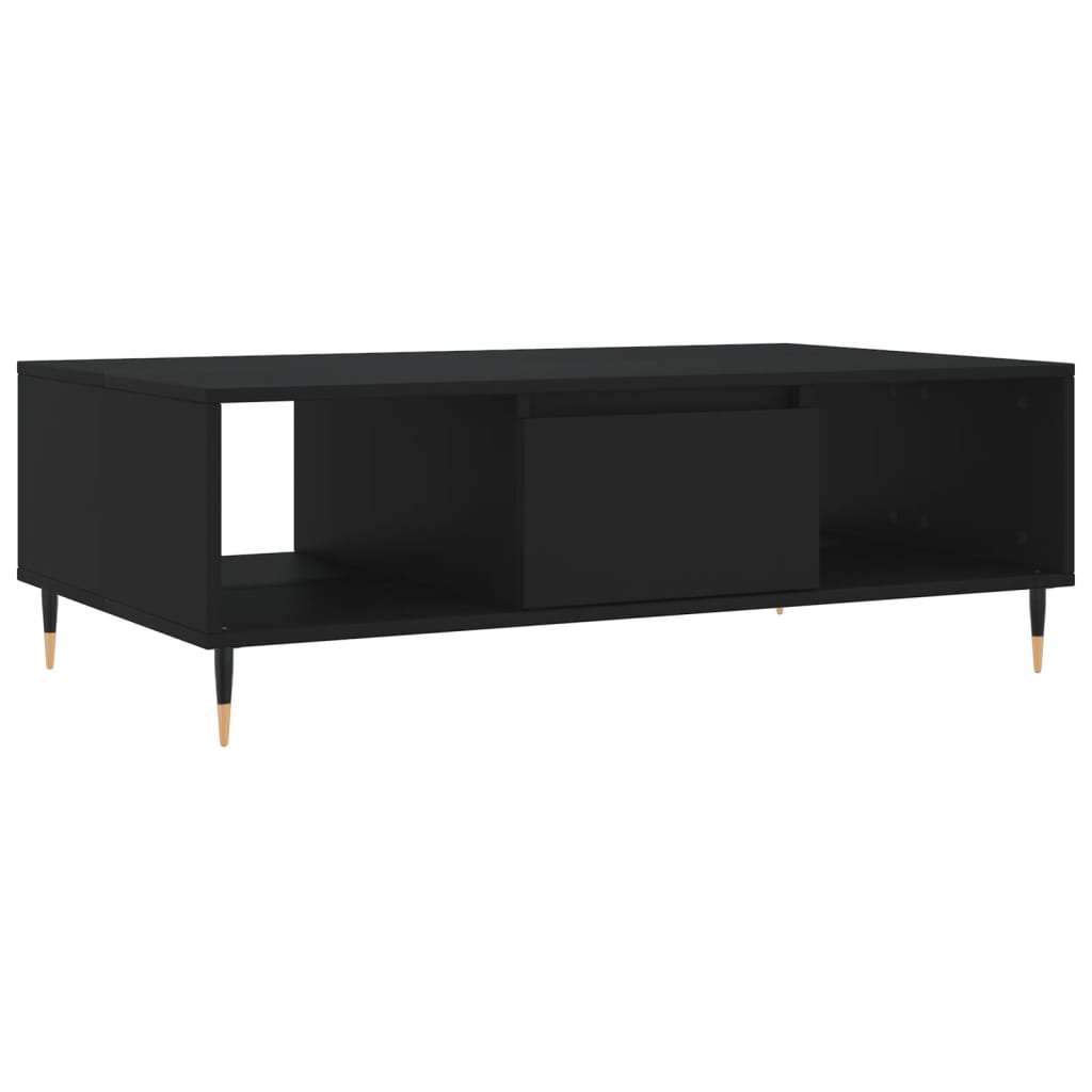 Modern Wooden Living Room Coffee Table With Open Storage Space & 1 Door Wood