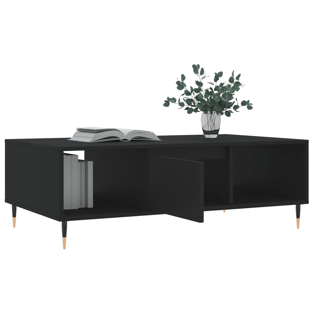 Modern Wooden Living Room Coffee Table With Open Storage Space & 1 Door Wood