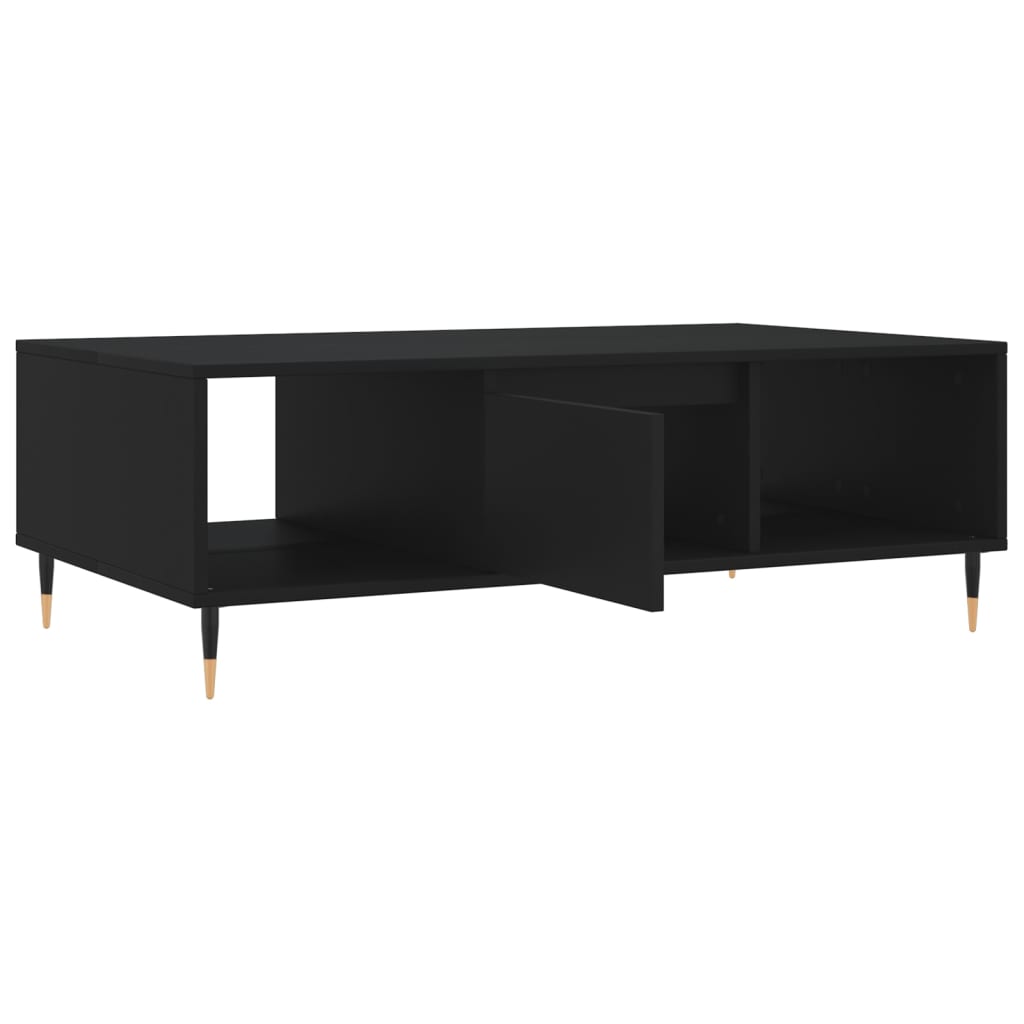 Modern Wooden Living Room Coffee Table With Open Storage Space & 1 Door Wood