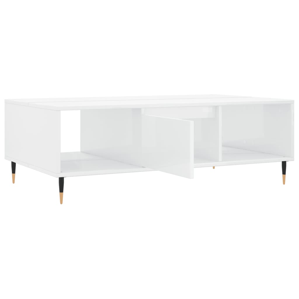 Modern Wooden Living Room Coffee Table With Open Storage Space & 1 Door Wood