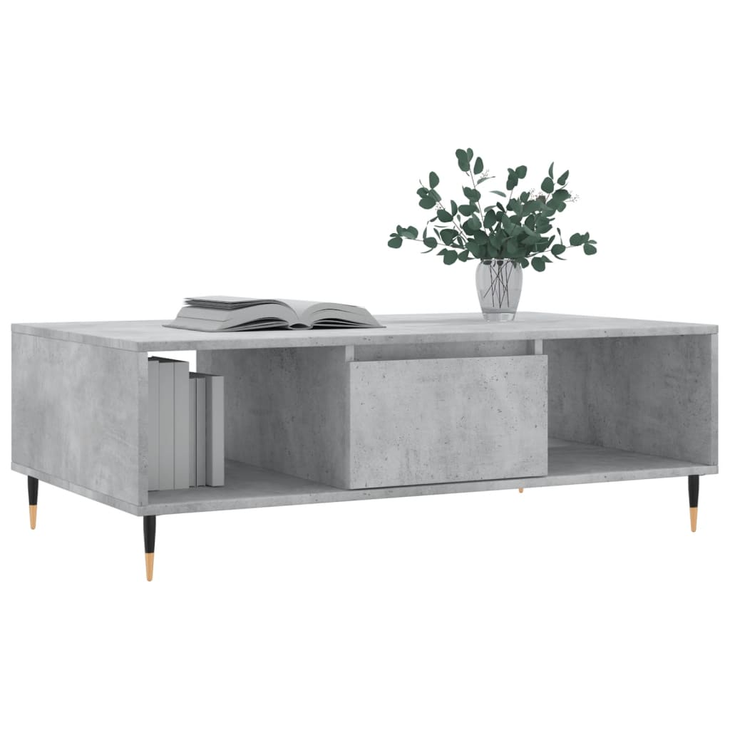 Modern Wooden Living Room Coffee Table With Open Storage Space & 1 Door Wood