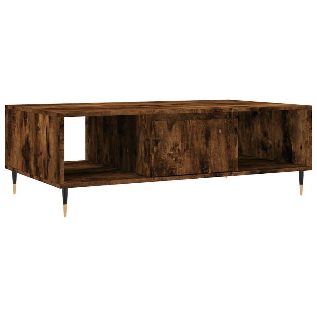 Modern Wooden Living Room Coffee Table With Open Storage Space & 1 Door Wood