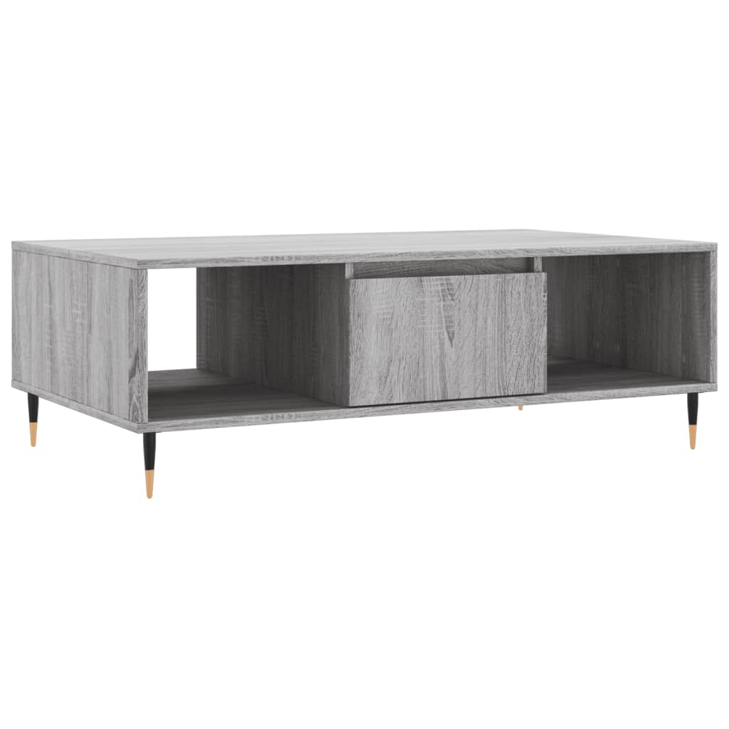 Modern Wooden Living Room Coffee Table With Open Storage Space & 1 Door Wood