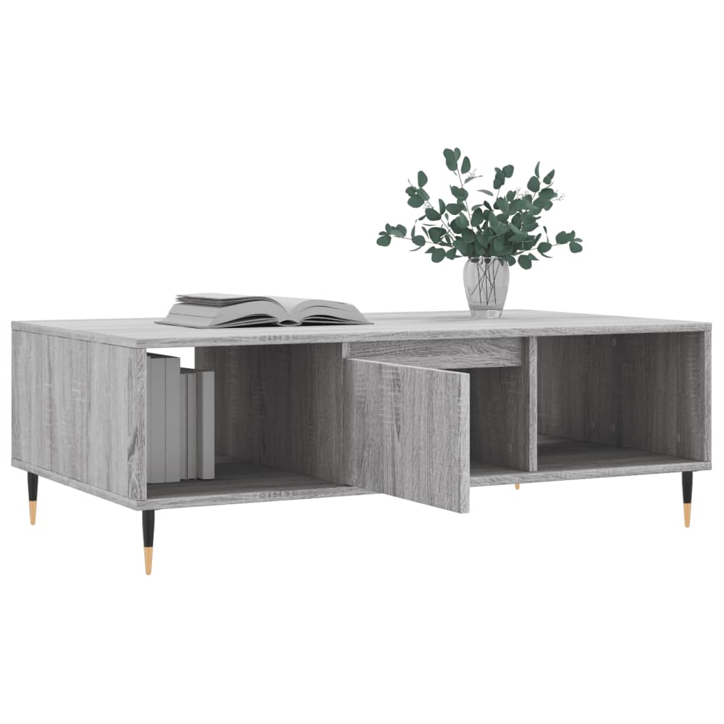 Modern Wooden Living Room Coffee Table With Open Storage Space & 1 Door Wood