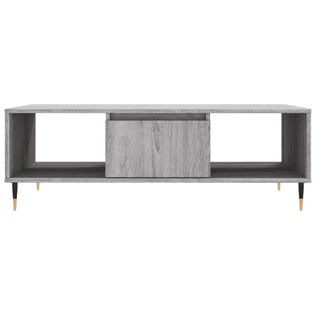 Modern Wooden Living Room Coffee Table With Open Storage Space & 1 Door Wood