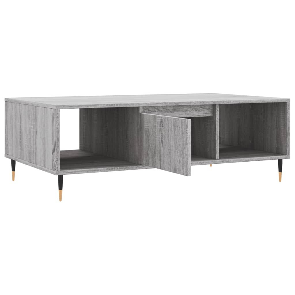 Modern Wooden Living Room Coffee Table With Open Storage Space & 1 Door Wood
