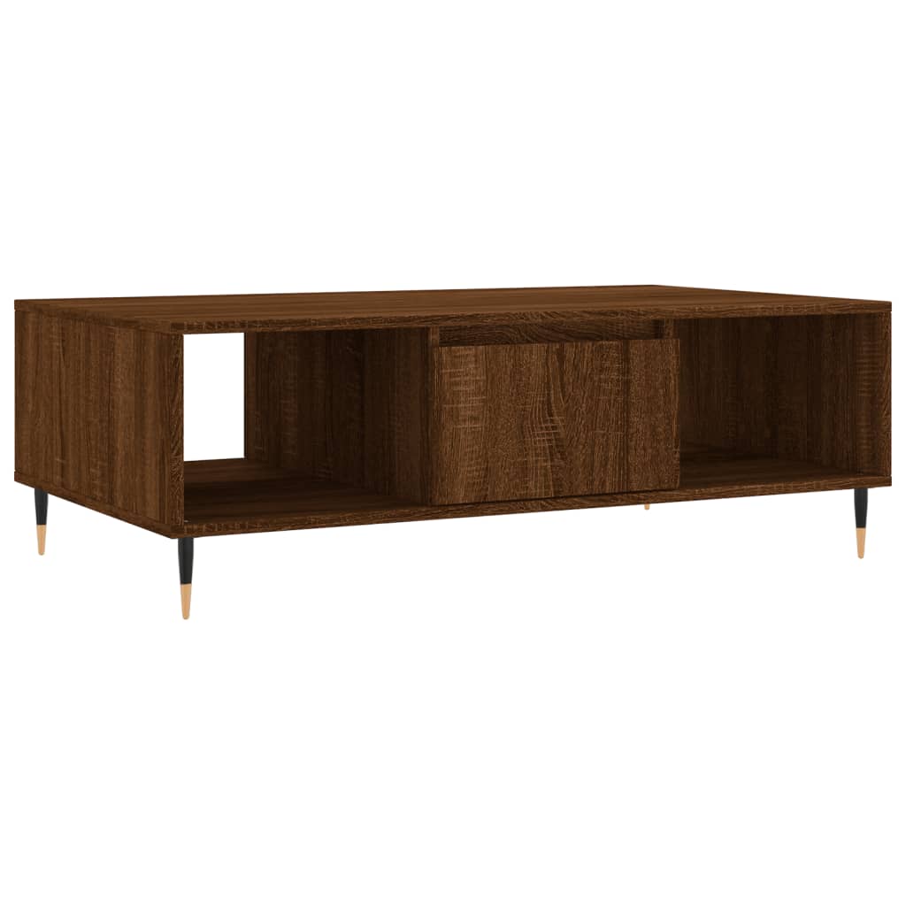 Modern Wooden Living Room Coffee Table With Open Storage Space & 1 Door Wood