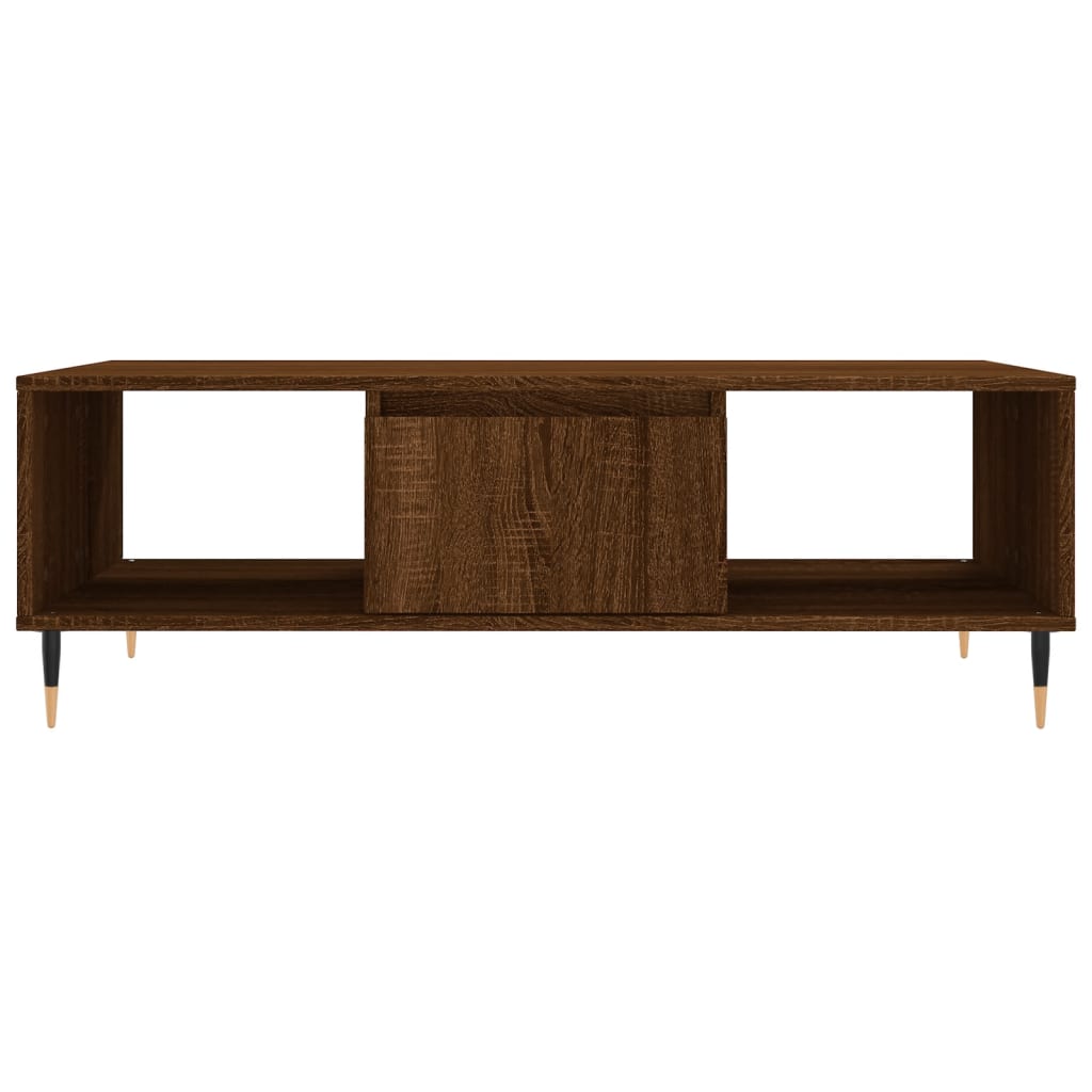 Modern Wooden Living Room Coffee Table With Open Storage Space & 1 Door Wood