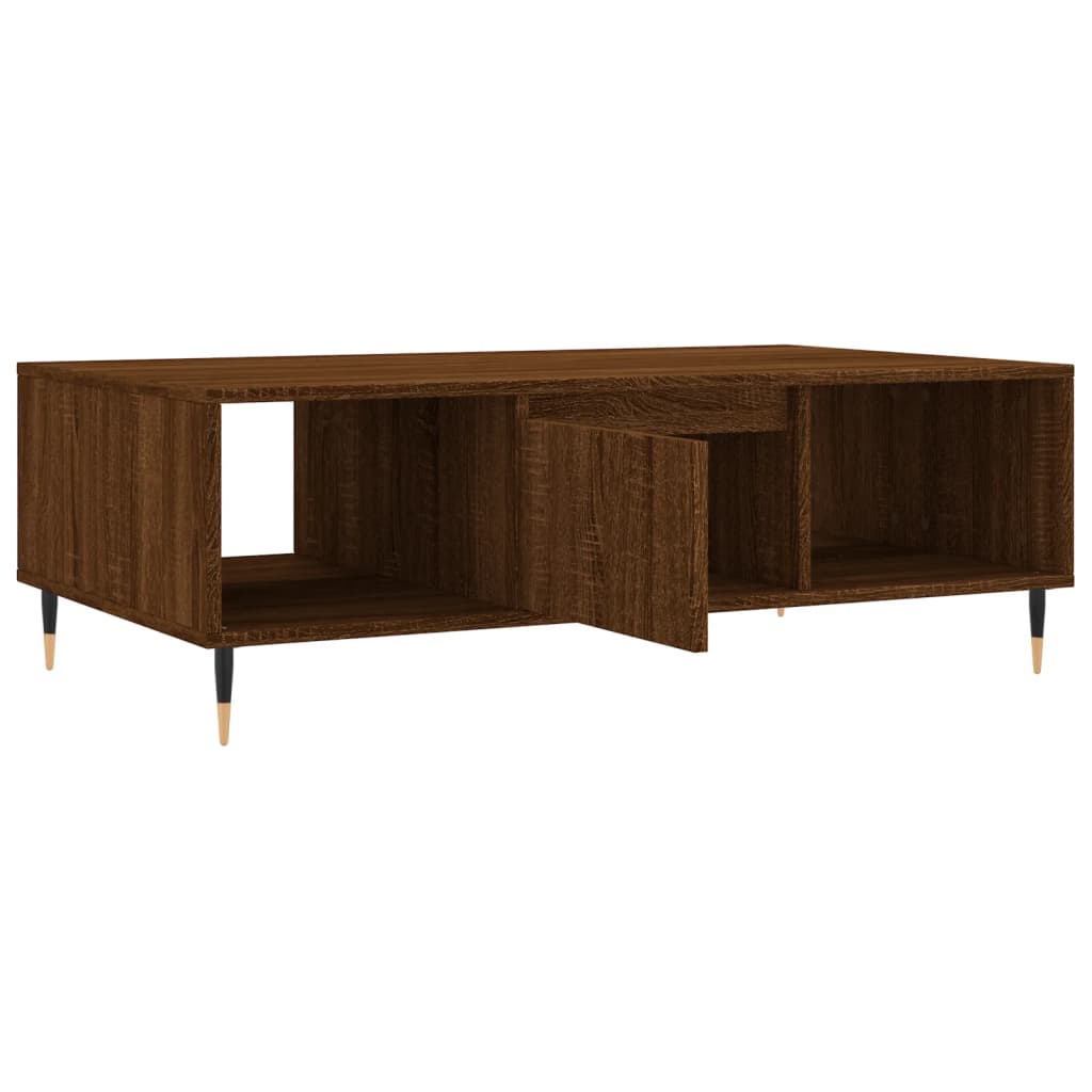 Modern Wooden Living Room Coffee Table With Open Storage Space & 1 Door Wood