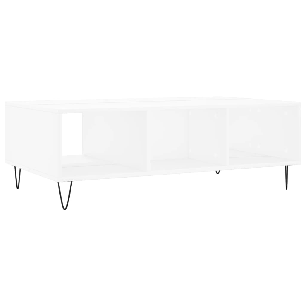Modern Wooden Living Room Coffee Table With Storage Drawer & Open Shelves Wood