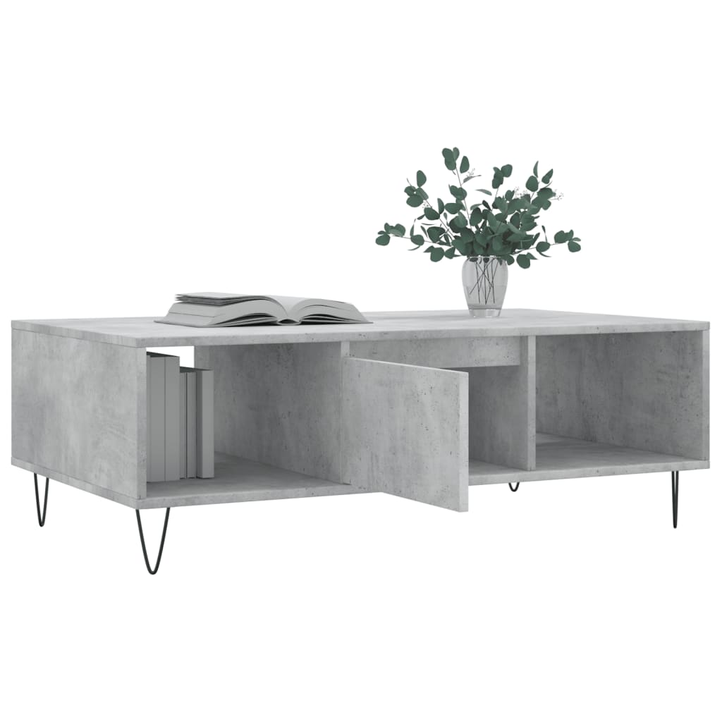 Modern Wooden Living Room Coffee Table With Storage Drawer & Open Shelves Wood