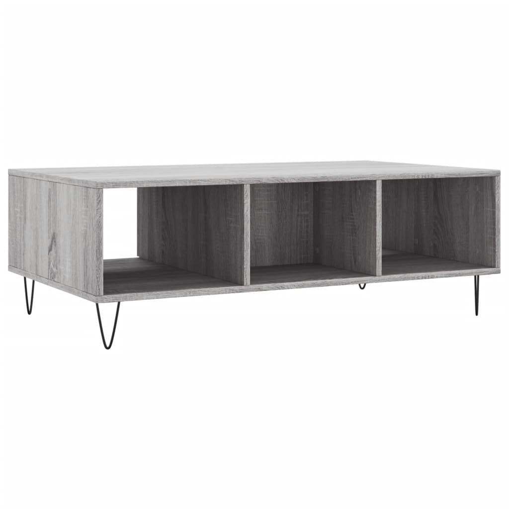 Modern Wooden Living Room Coffee Table With Storage Drawer & Open Shelves Wood