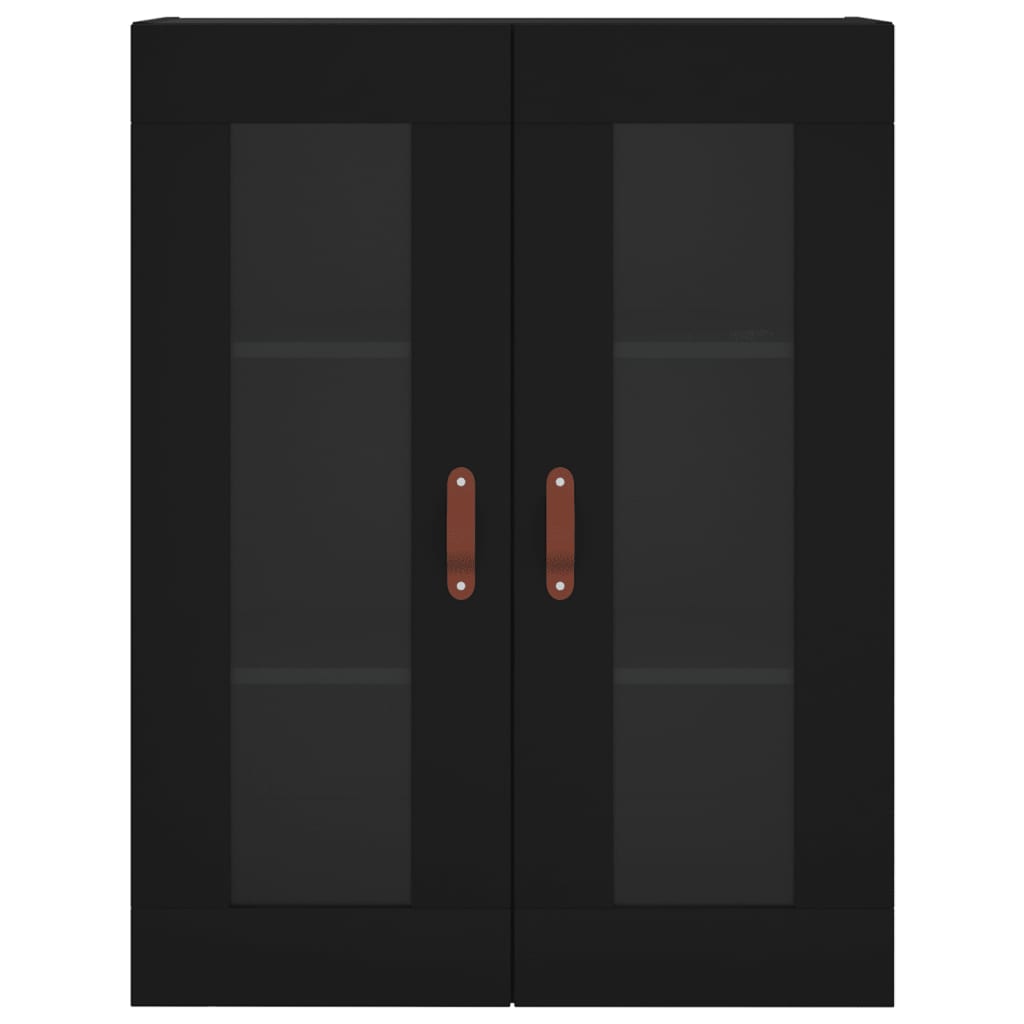 Wall Mounted Cabinet Black 69.5x34x90 cm