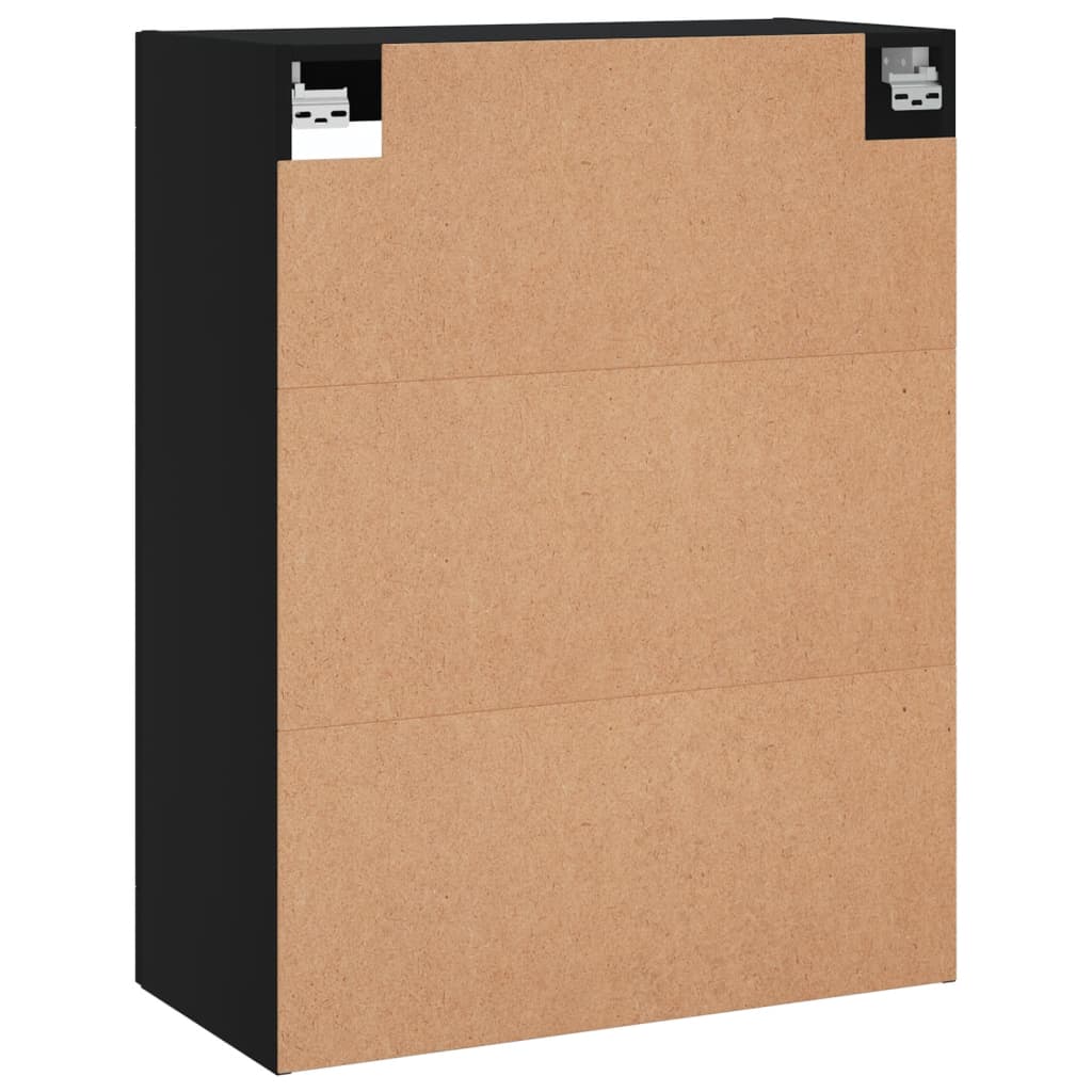Wall Mounted Cabinet Black 69.5x34x90 cm