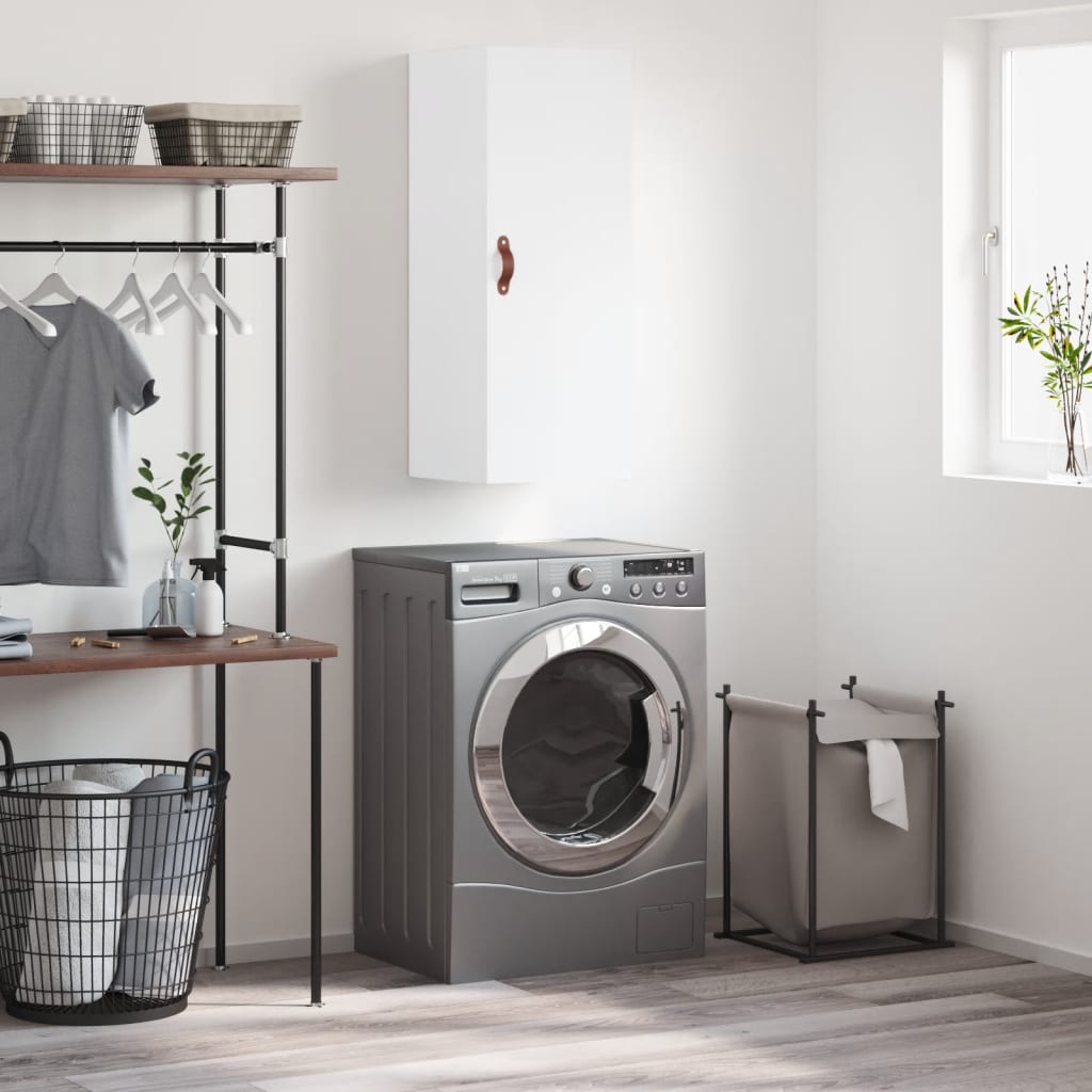 Wall Mounted Cabinet White 34.5x34x90 cm