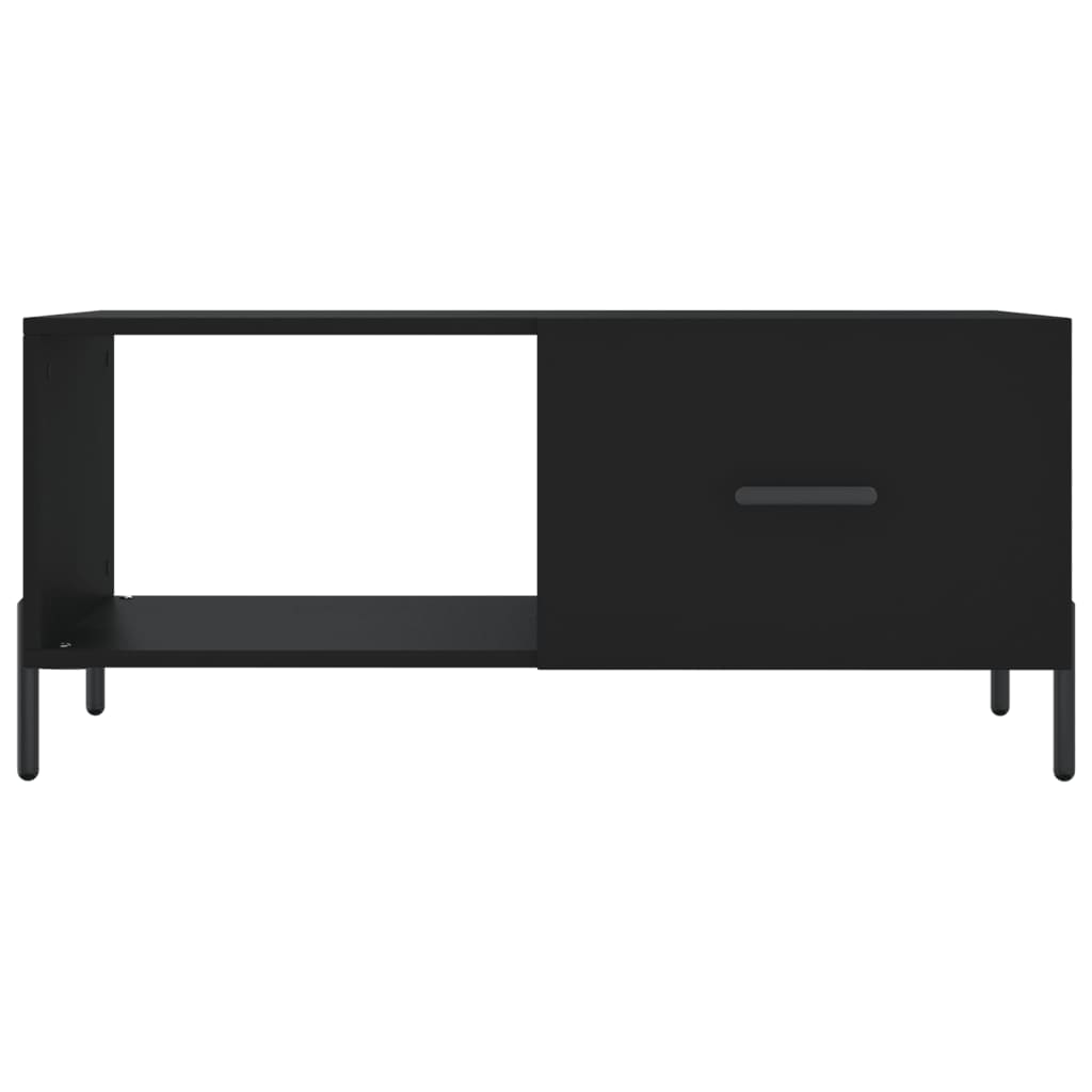 Modern Wooden Living Room Coffee Table With Door & Open Storage Shelf Wood