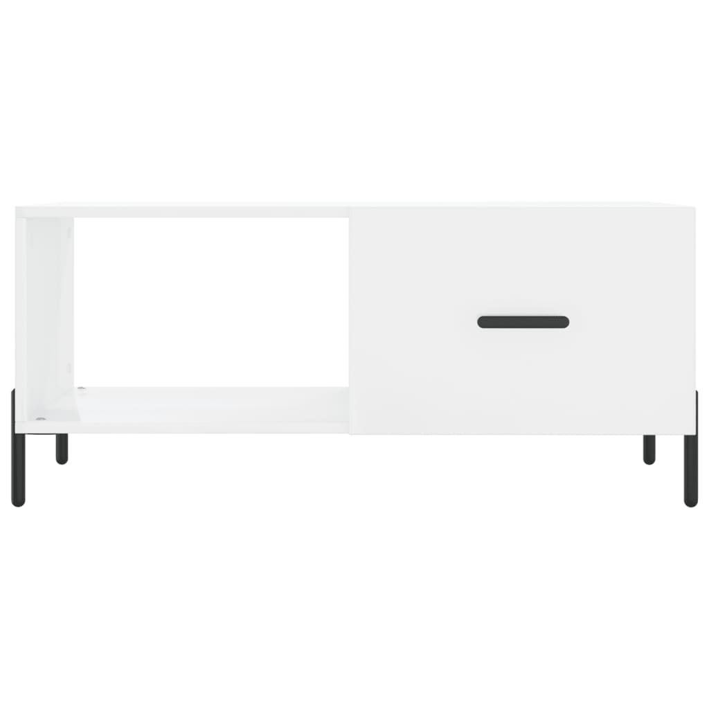 Modern Wooden Living Room Coffee Table With Door & Open Storage Shelf Wood