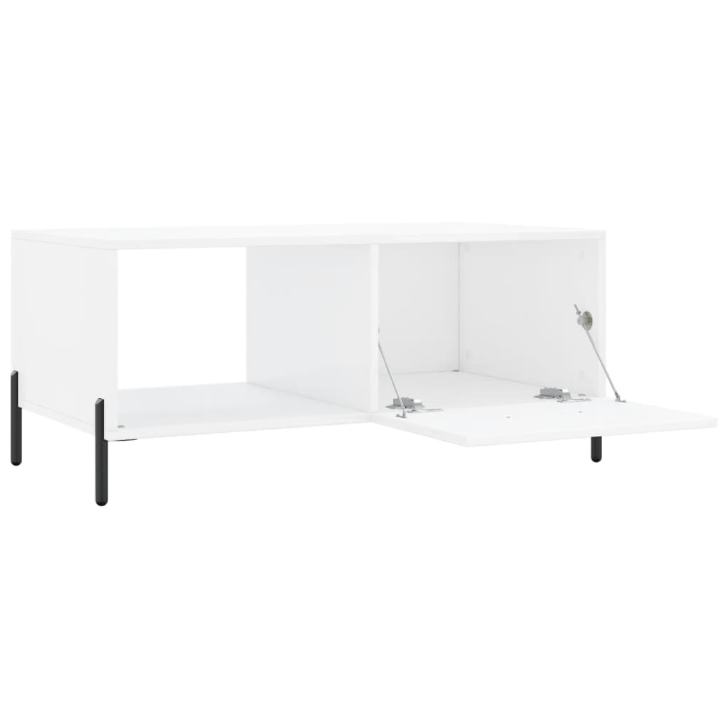 Modern Wooden Living Room Coffee Table With Door & Open Storage Shelf Wood