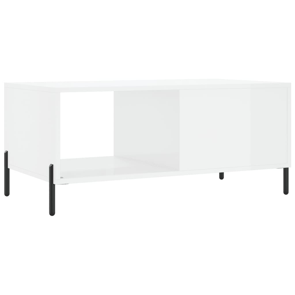 Modern Wooden Living Room Coffee Table With Door & Open Storage Shelf Wood
