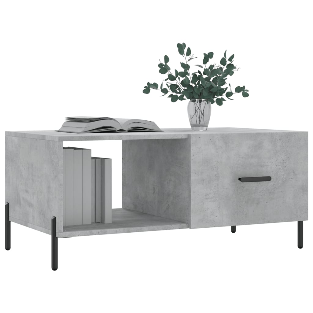 Modern Wooden Living Room Coffee Table With Door & Open Storage Shelf Wood