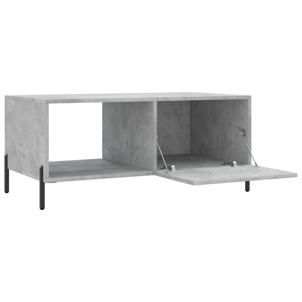 Modern Wooden Living Room Coffee Table With Door & Open Storage Shelf Wood