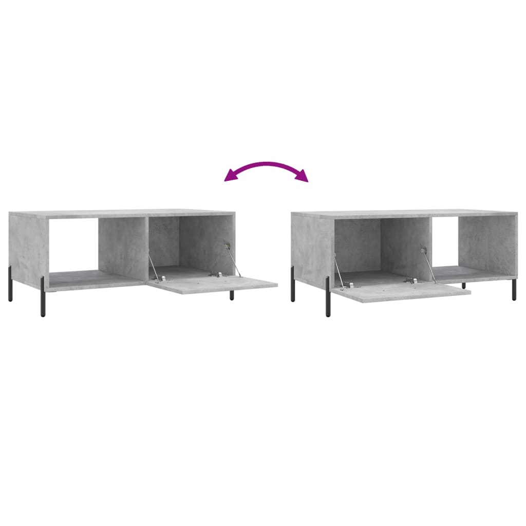 Modern Wooden Living Room Coffee Table With Door & Open Storage Shelf Wood