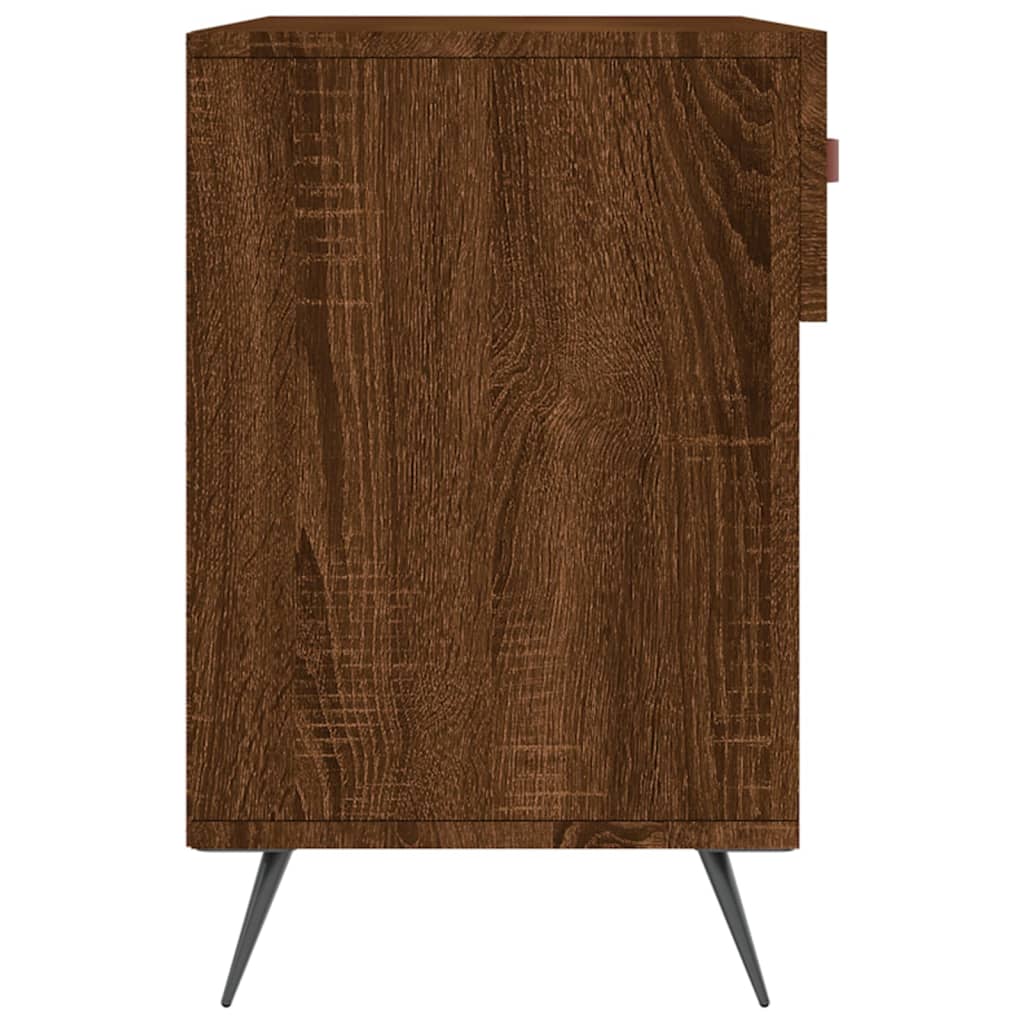 Shoe Bench Brown Oak 102x35x55 cm Engineered Wood