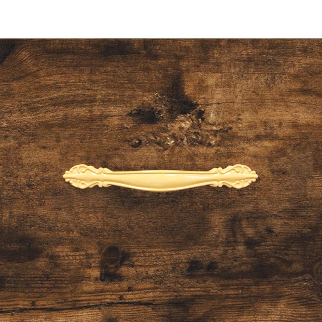 Shoe Bench Smoked Oak 102x35x55 cm Engineered Wood