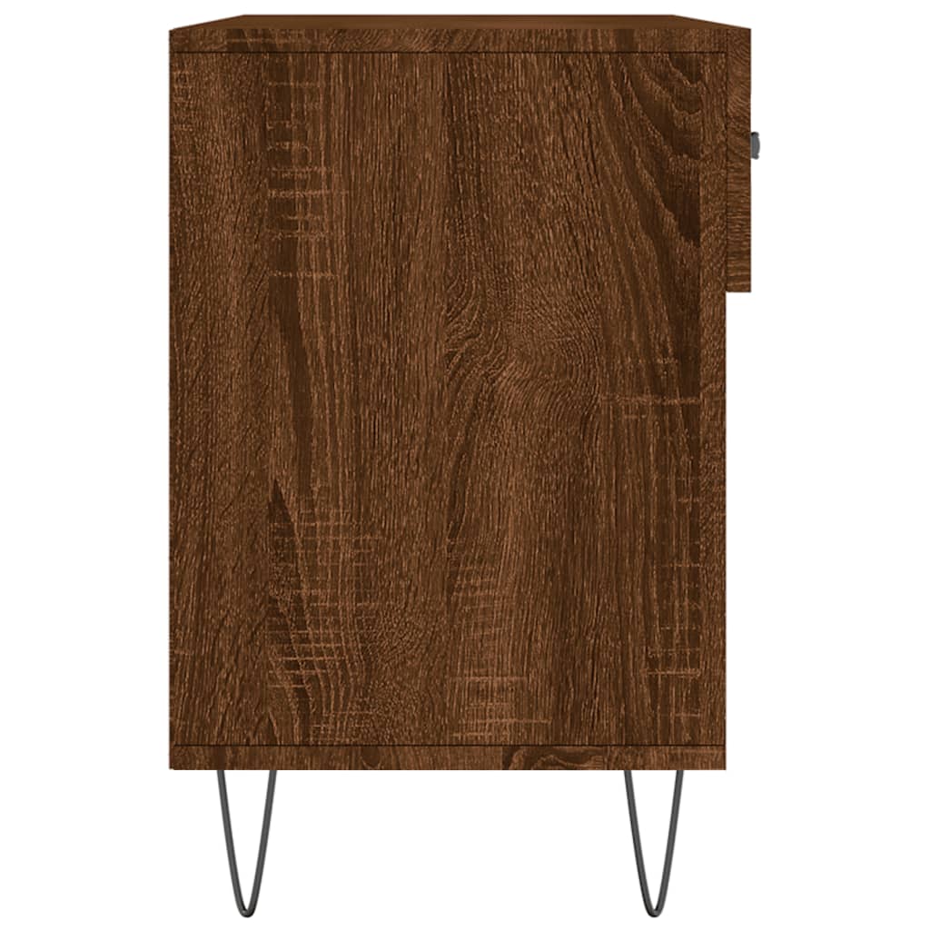 Shoe Bench Brown Oak 102x35x55 cm Engineered Wood