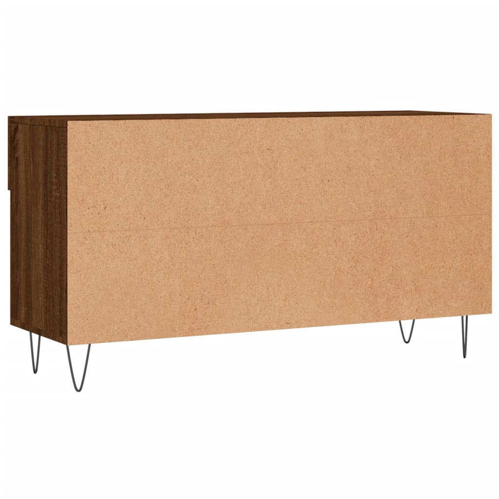 Shoe Bench Brown Oak 102x35x55 cm Engineered Wood