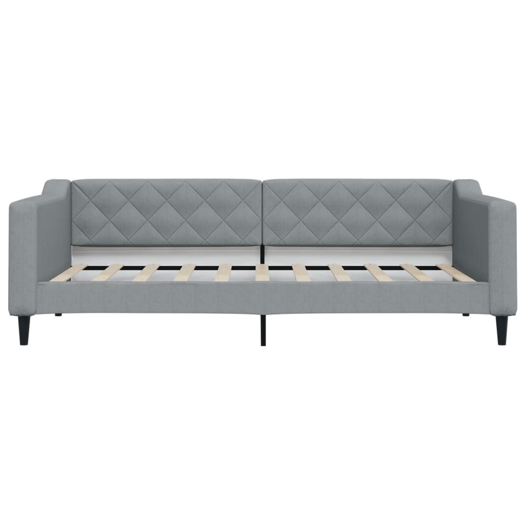 Daybed with Mattress Light Grey 90x190 cm Fabric