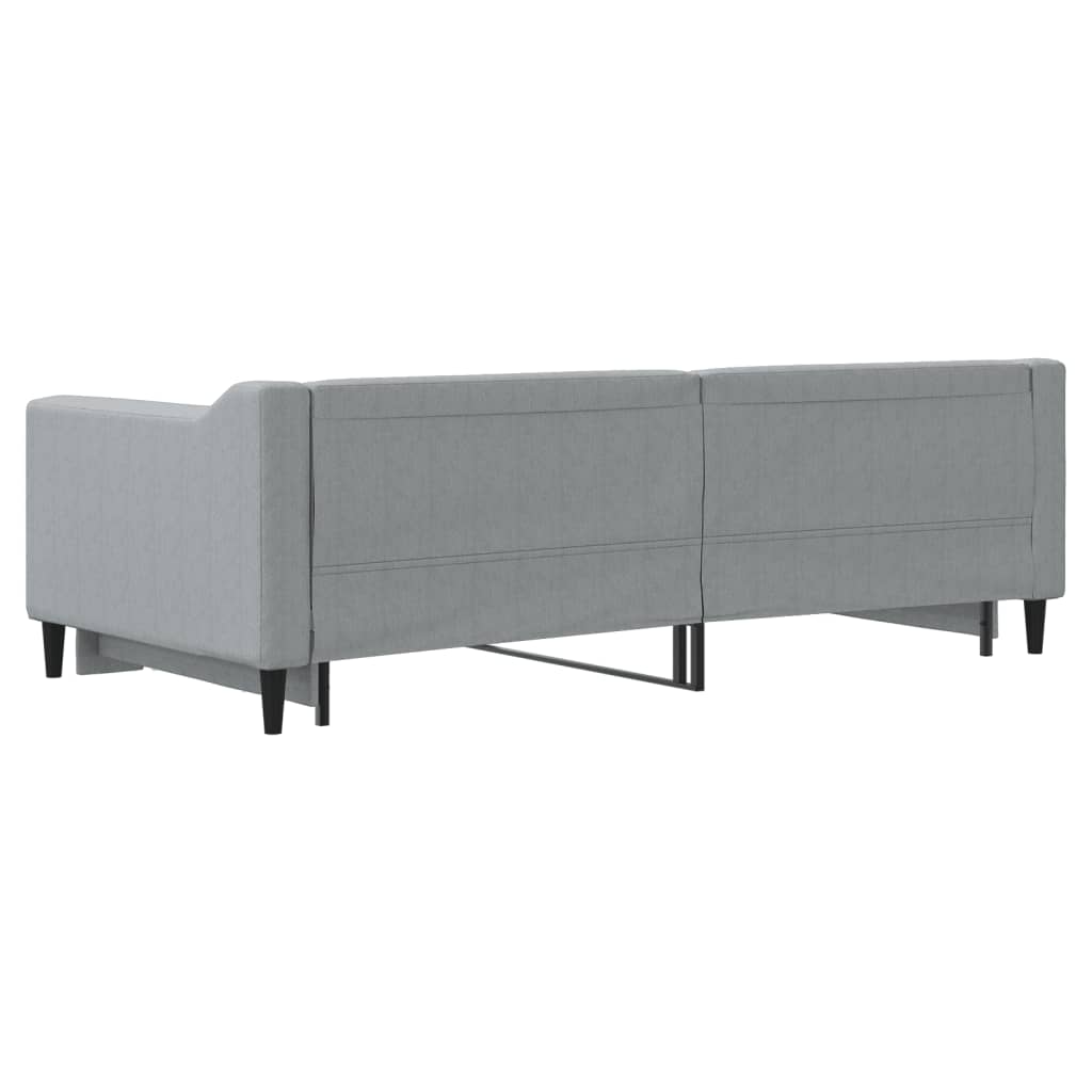 Daybed with Trundle without Mattress Light Grey 90x190 cm Single