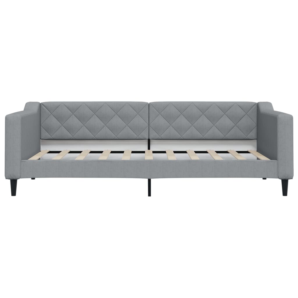 Daybed with Trundle without Mattress Light Grey 90x190 cm Single