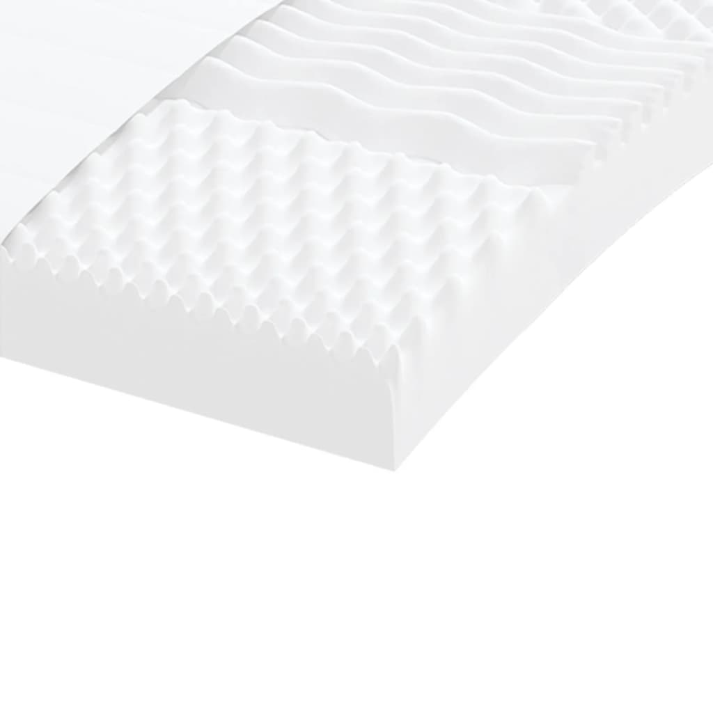 Daybed with Trundle and Mattresses Light Grey 90x190 cm Fabric