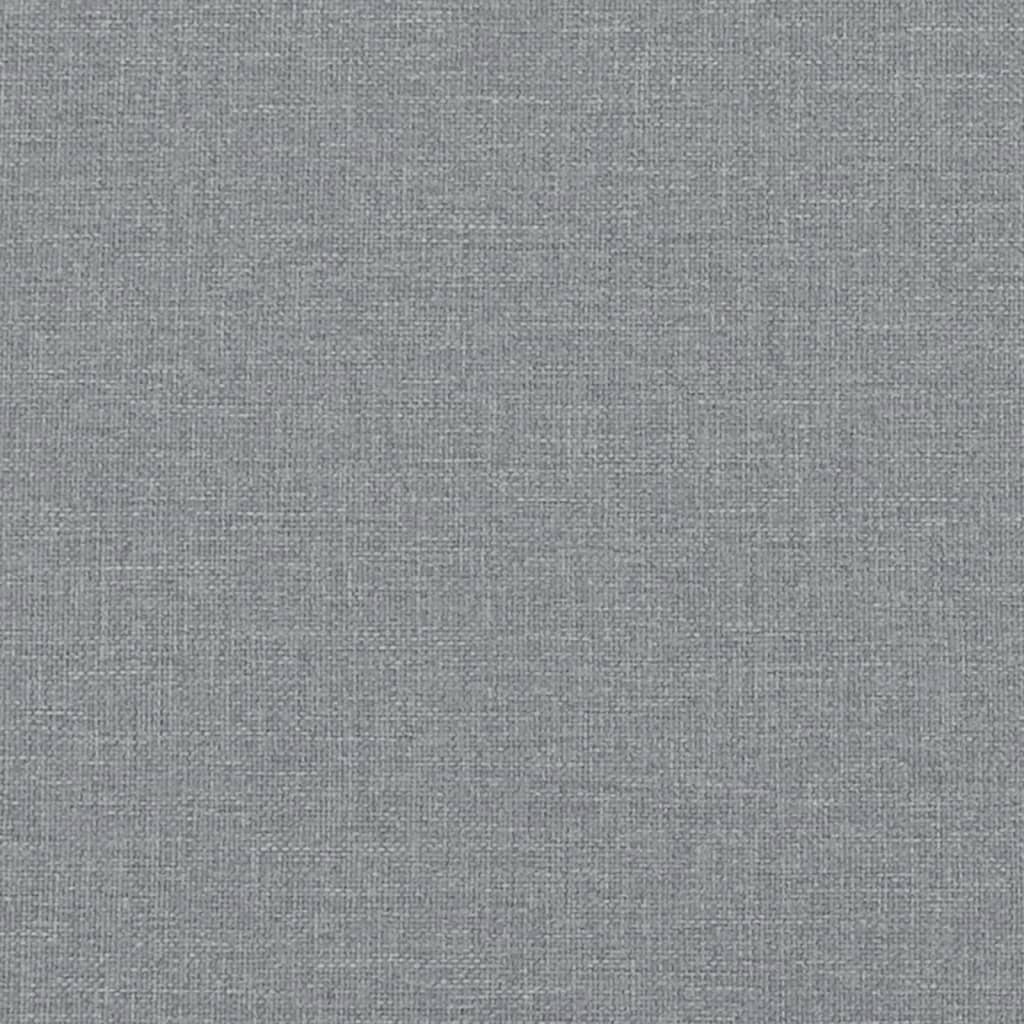 Daybed with Trundle and Mattresses Light Grey 90x190 cm Fabric