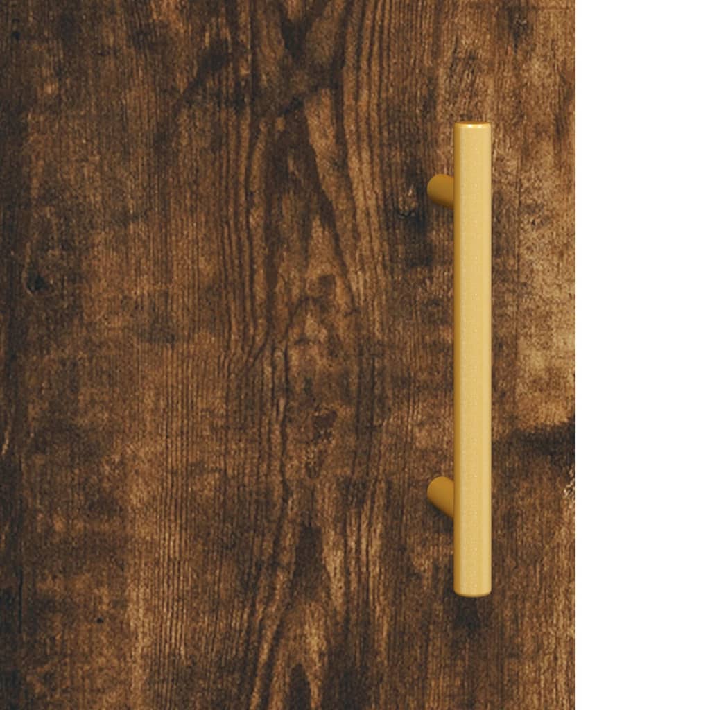 Wall Mounted Cabinets 2 pcs Smoked Oak Engineered Wood