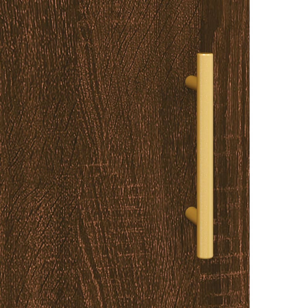 Wall Mounted Cabinets 2 pcs Brown Oak Engineered Wood