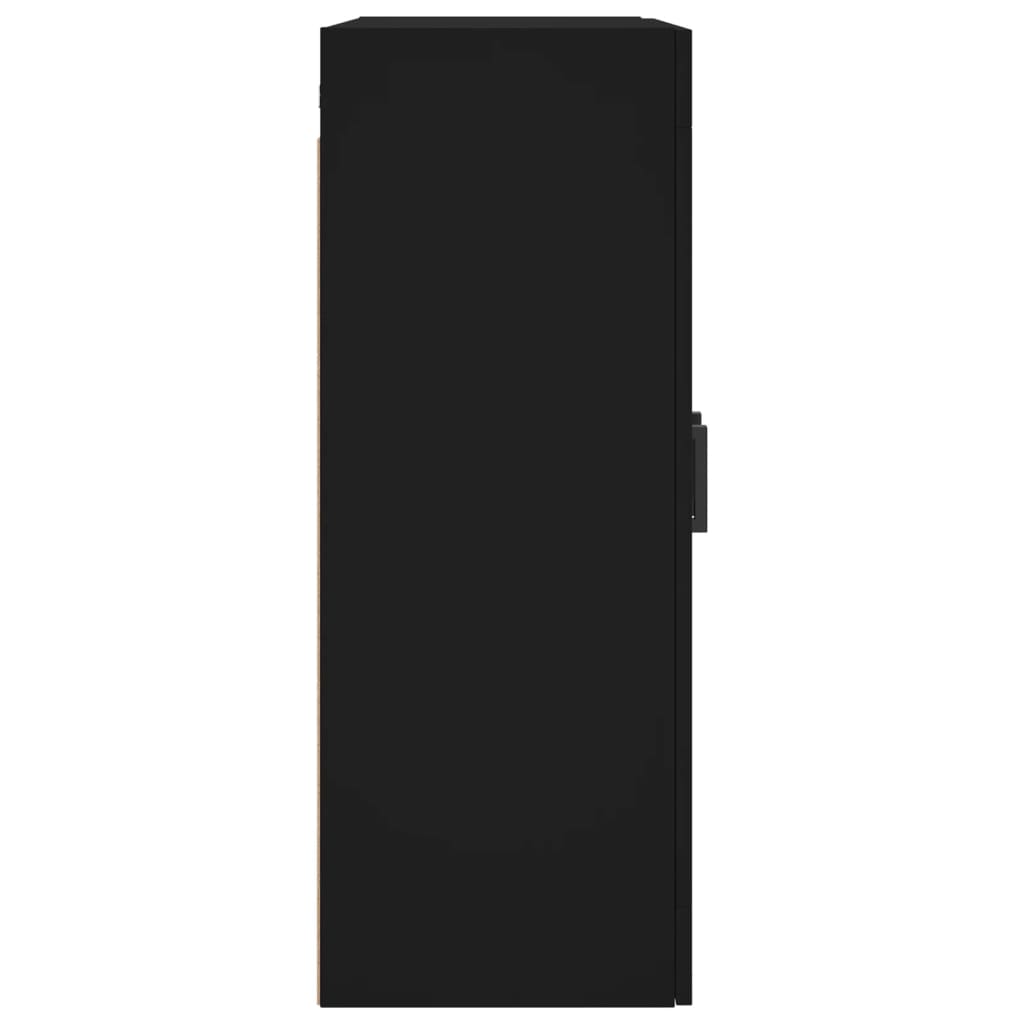 Wall Mounted Cabinets 2 pcs Black Engineered Wood