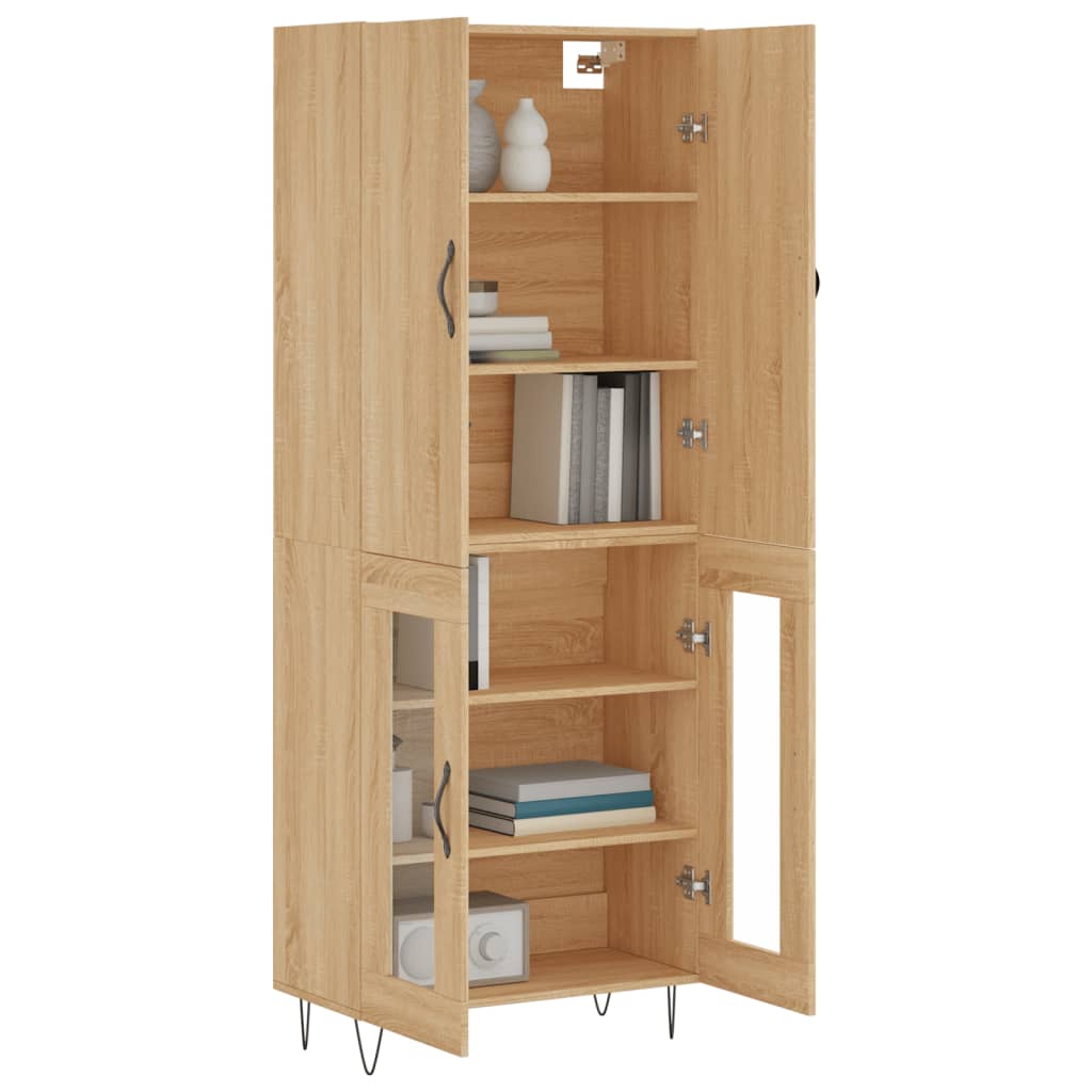 Highboard Sonoma Oak 69.5x34x180 cm Engineered Wood