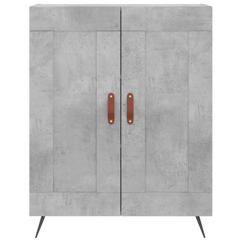 Highboard Concrete Grey 69.5x34x180 cm Engineered Wood