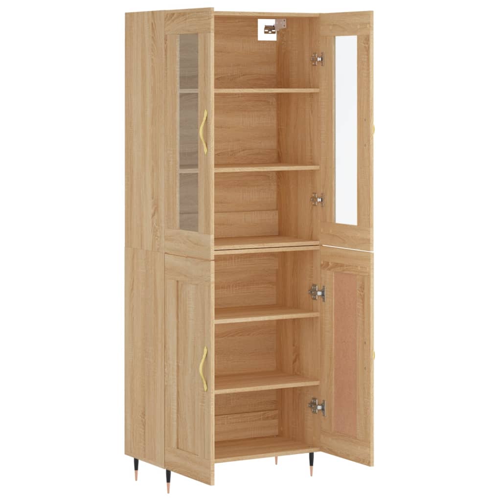 Highboard Sonoma Oak 69.5x34x180 cm Engineered Wood