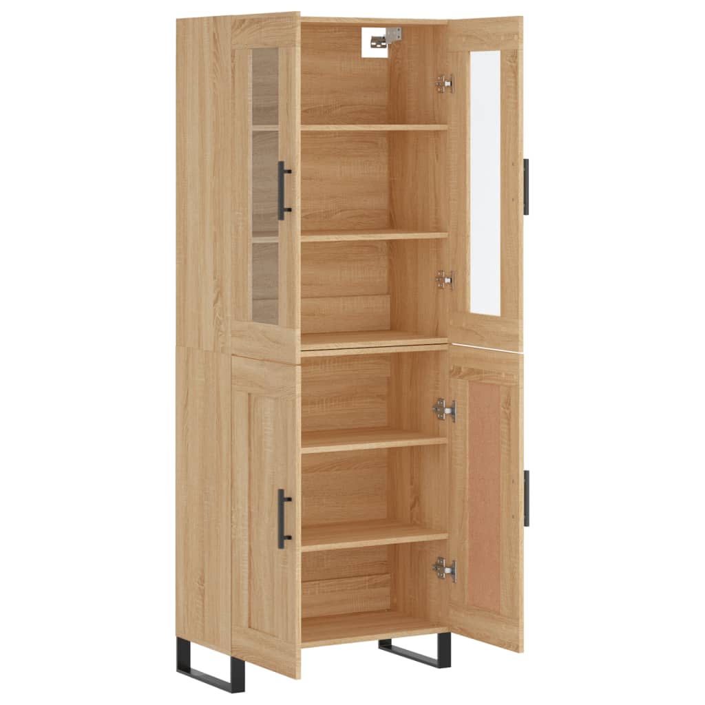 Highboard Sonoma Oak 69.5x34x180 cm Engineered Wood