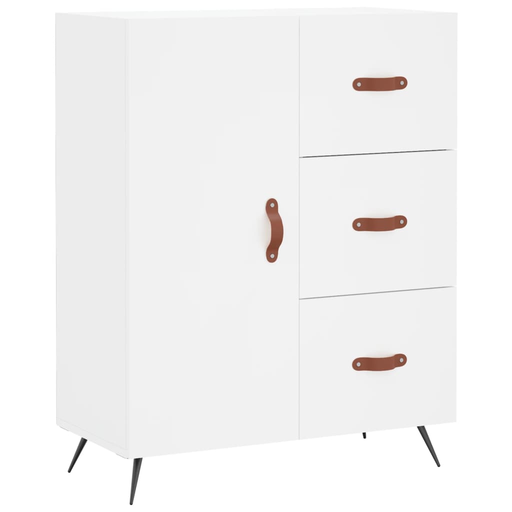 Highboard White 69.5x34x180 cm Engineered Wood