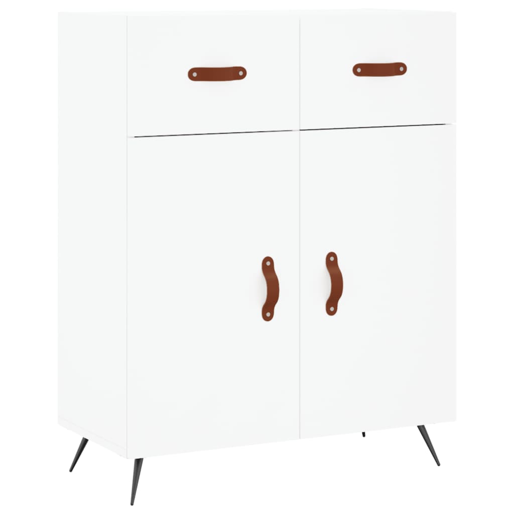 Highboard White 69.5x34x180 cm Engineered Wood